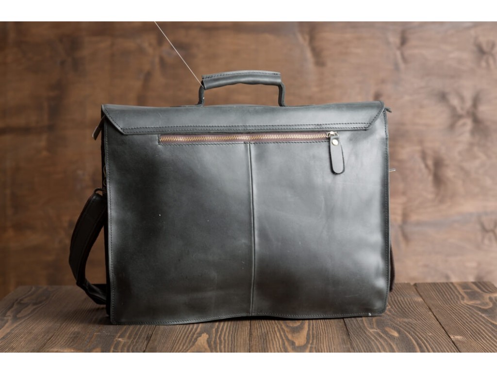 Деловая кожаная сумка-портфель с ремнем на плечо TIDING BAG GA2095 - Royalbag