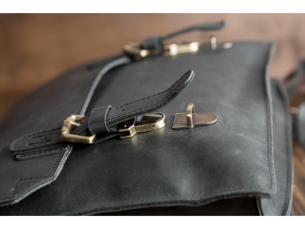 Деловая кожаная сумка-портфель с ремнем на плечо TIDING BAG GA2095 - Royalbag