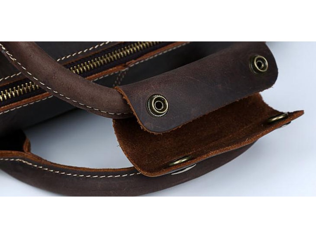 Стильная мужская сумка-портфель для документов из винтажной кожи Tiding Bag t1019 - Royalbag