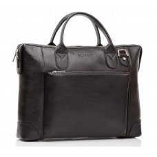 Класична сумка-портфель чорна шкіряна Blamont Bn006A - Royalbag Фото 2