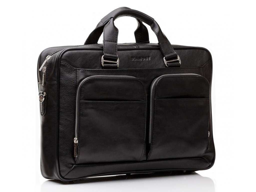 Чоловіча шкіряна сумка офісна під ноутбук і А4 Blamont Bn035A-1 - Royalbag Фото 1