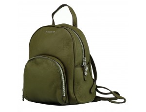 Женский кожаный городской рюкзак зеленый Forstmann F-P58GR - Royalbag