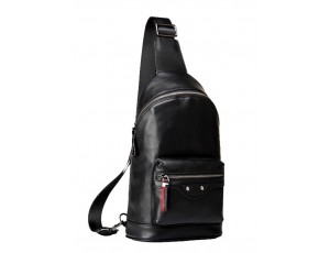 Мужская нагрудная сумка-слинг серез плечо кожаная Tiding Bag B3-1992A - Royalbag