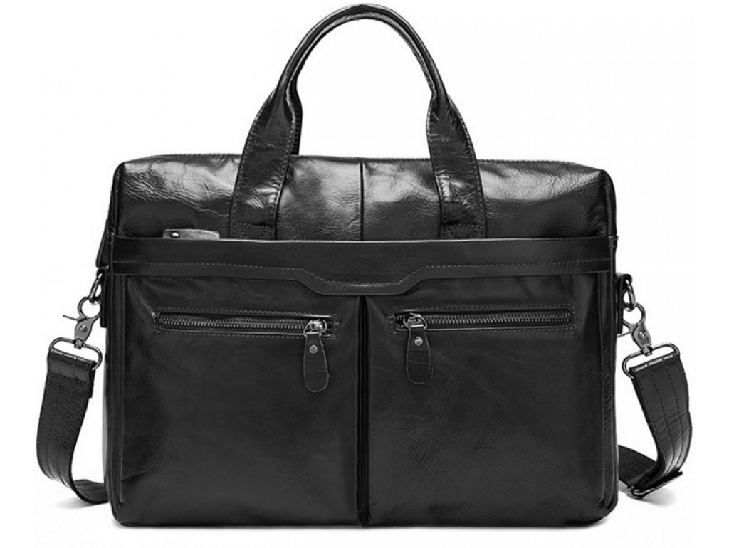 Функциональна мужская сумка из натуральной кожи Bexhill Bx9005A - Royalbag Фото 1