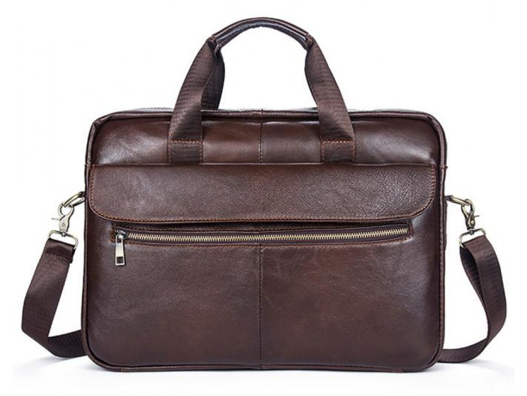 Кожаная сумка для ноутбука съемный наплечный ремень Bexhill Bx1127C - Royalbag