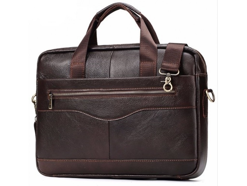 Мужская кожаная сумка для документов и ноутбука шоколад Bexhill Bx1128C - Royalbag Фото 1