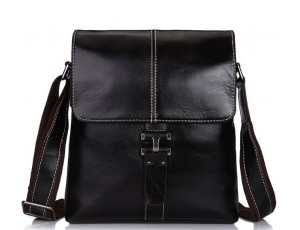 Мужская сумка через плечо из натуральной кожи глянцевая Bexhill L3356 - Royalbag