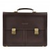 Портфель мужской кожаный коричневый с замками Blamont Bn063C - Royalbag Фото 3