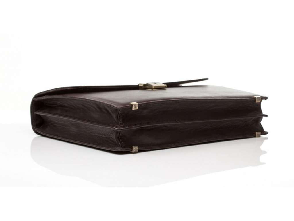 Класичний портфель чоловічий шкіряний коричневий элітний Blamont Bn039C - Royalbag