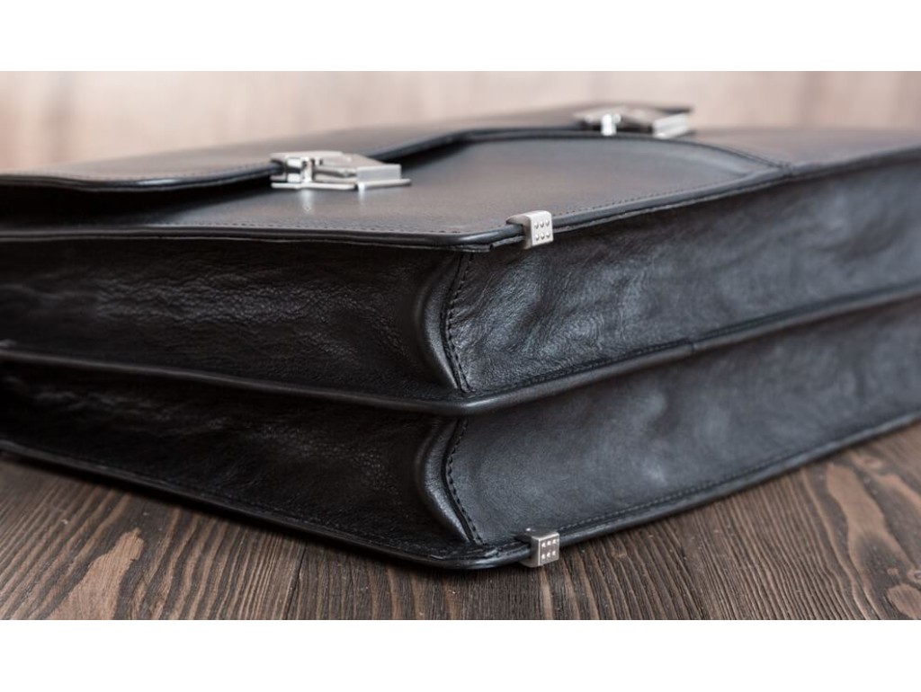 Деловой мужской кожаный портфель два отдела Blamont Bn063A - Royalbag