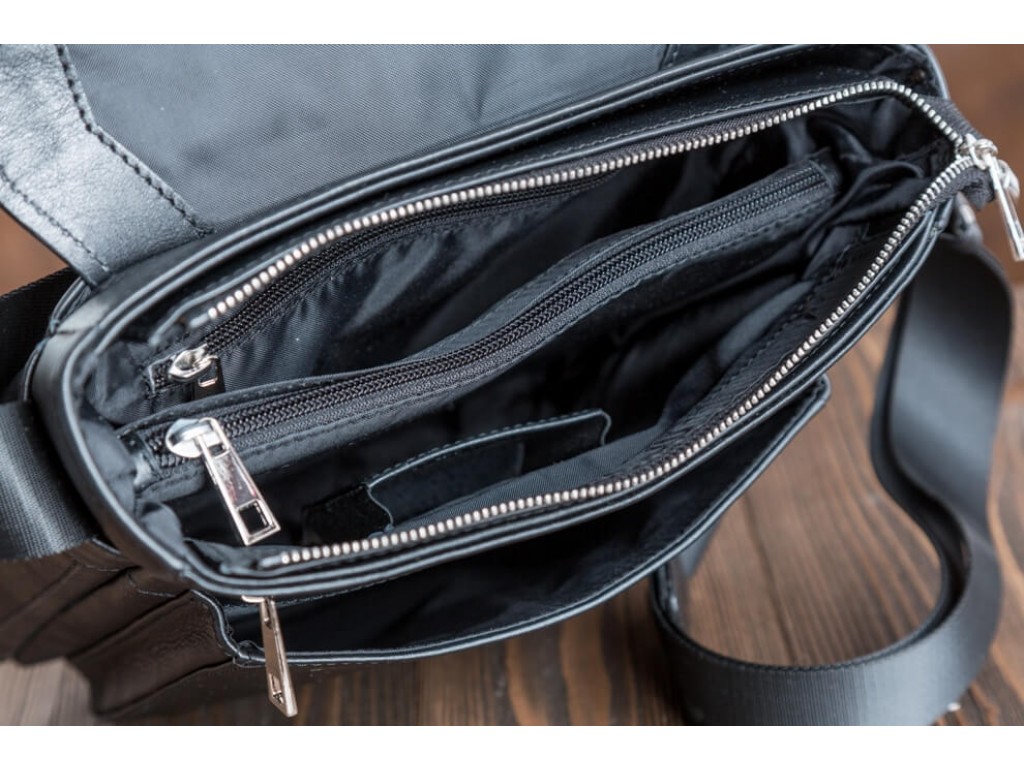 Мужская сумка через плечо из итальянской гладкой кожи Blamont Bn091A - Royalbag