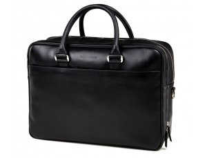 Містка офісна чоловіча шкіряна сумка для ноутбука і документів А4 Blamont Bn107AI - Royalbag