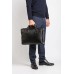 Мужская кожаная деловая сумка из гладкой кожи черная Blamont Bn025A-1 - Royalbag Фото 3