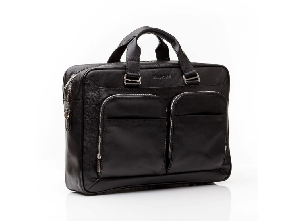 Чоловіча шкіряна сумка офісна під ноутбук і А4 Blamont Bn035A-1 - Royalbag