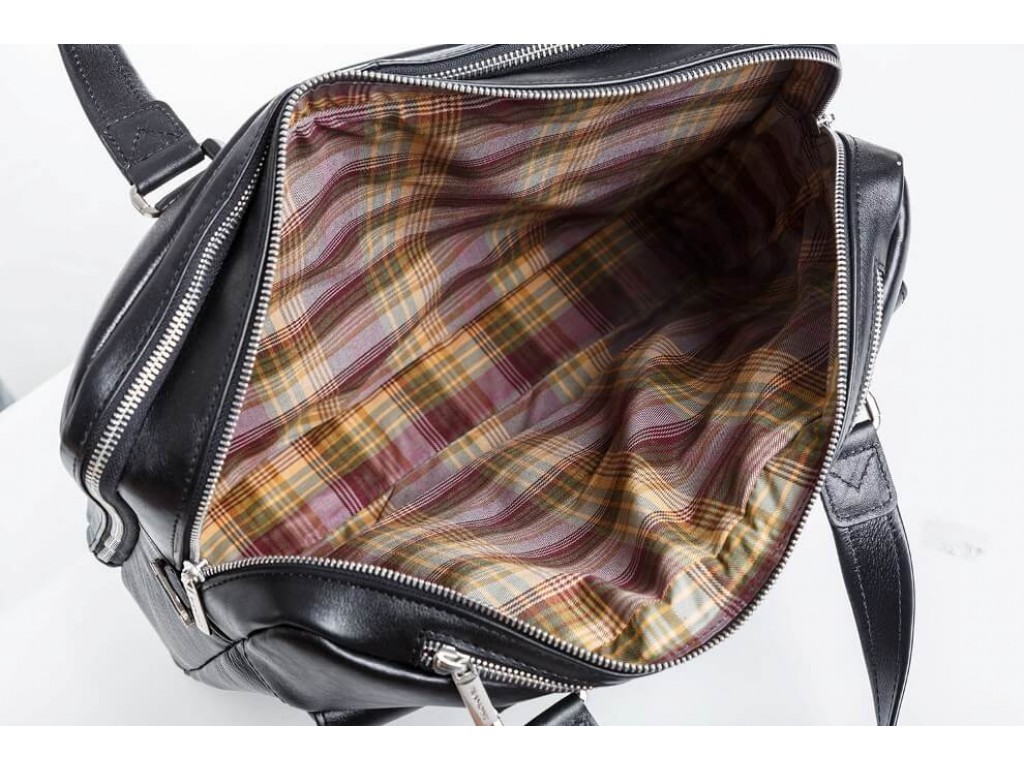 Сумка-портфель деловая мужская кожаная через плечо Blamont Bn029A - Royalbag