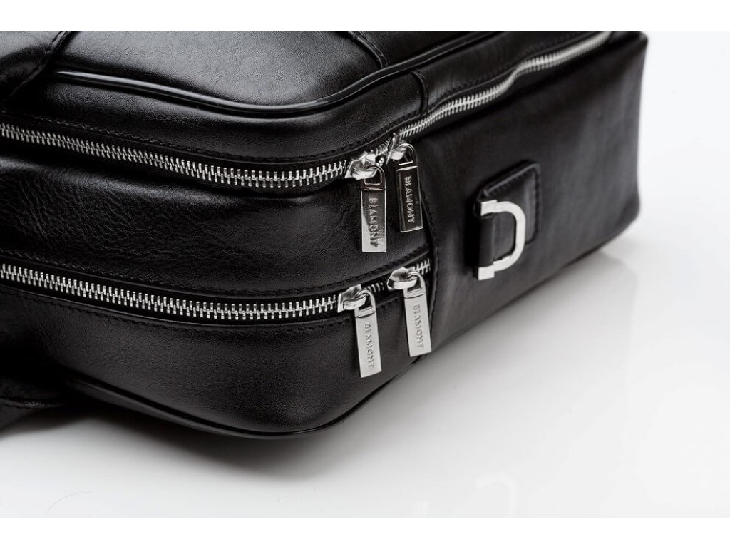 Элитная кожаная деловая сумка по ноутбук 15 с плечевым ремнем Blamont Bn026A - Royalbag