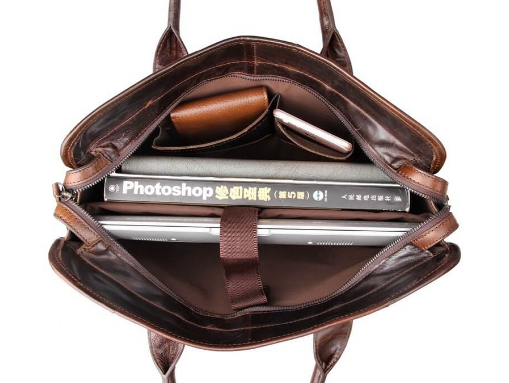 Портфель мужской кожаный для ноутбука и документов Jasper&Maine 7321C - Royalbag