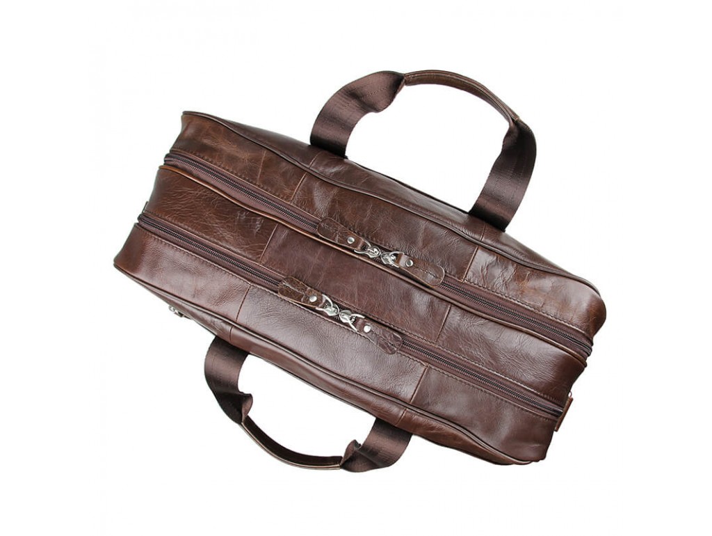 Мужская кожаная сумка для поездок диагональ ноута 17 дюймов Jasper&Maine 7319C - Royalbag