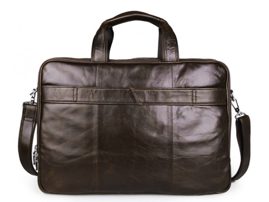 Велика ділова чоловіча шкіряна сумка для подорожей Jasper&Maine 7289C - Royalbag