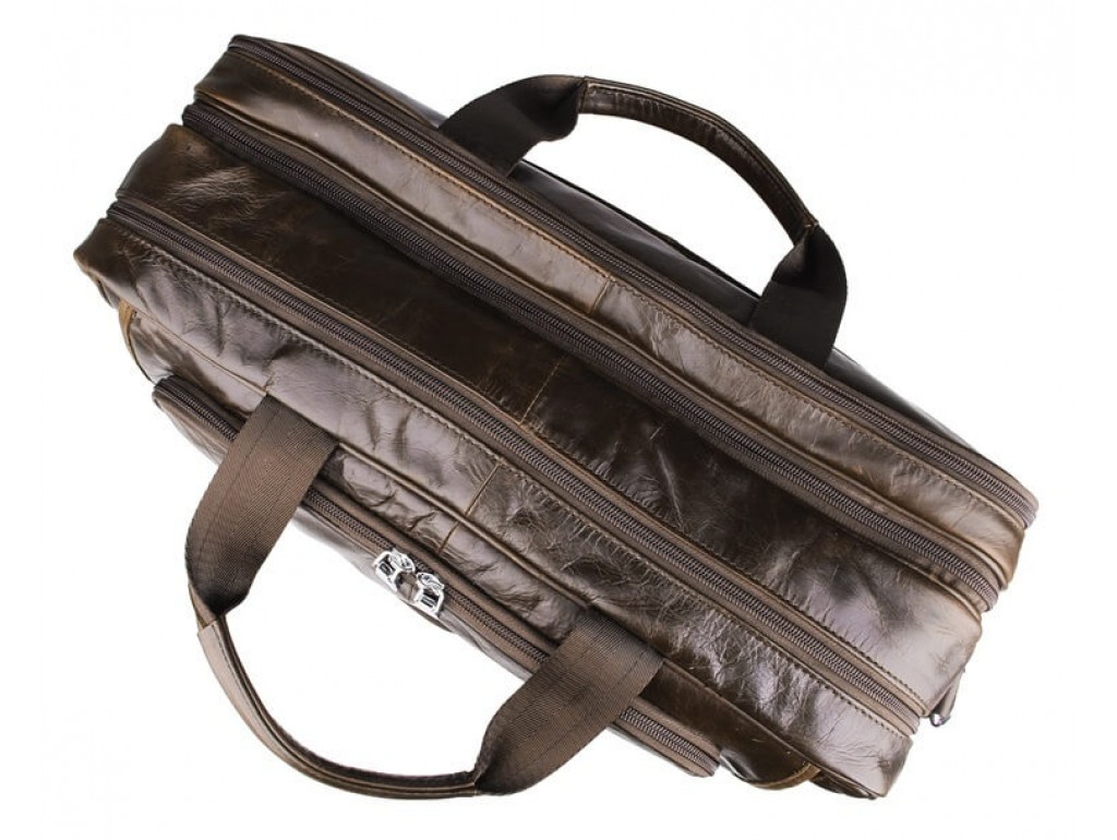 Большая деловая мужская кожаная сумка для поездок Jasper&Maine 7289C - Royalbag