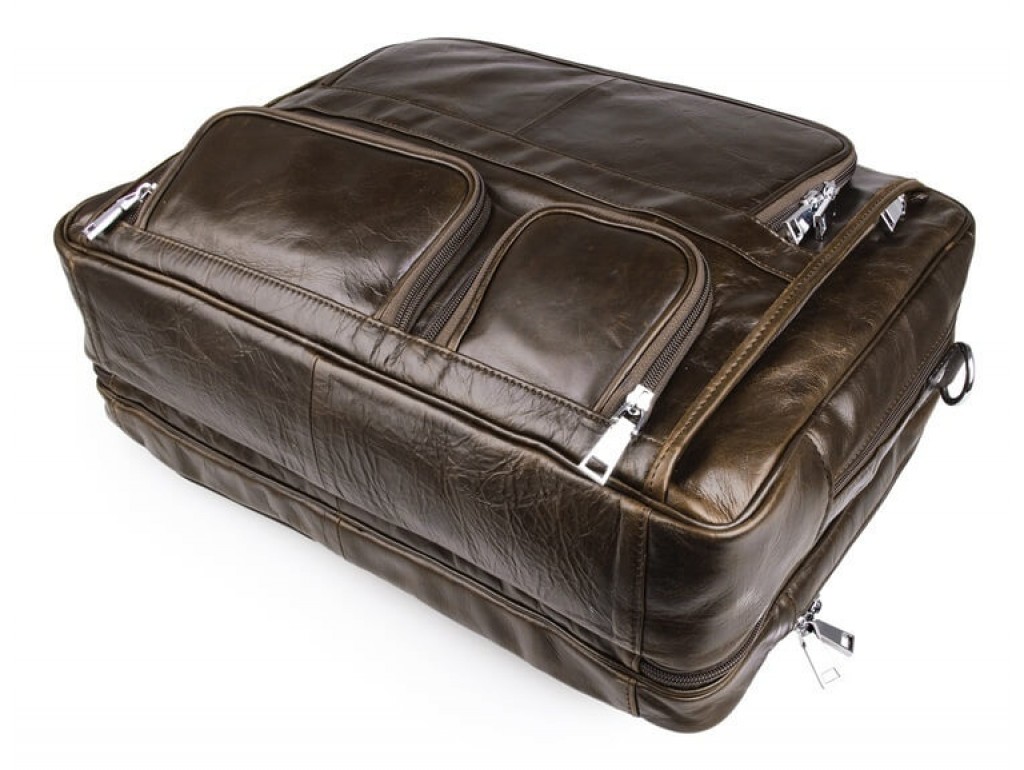 Велика ділова чоловіча шкіряна сумка для подорожей Jasper&Maine 7289C - Royalbag