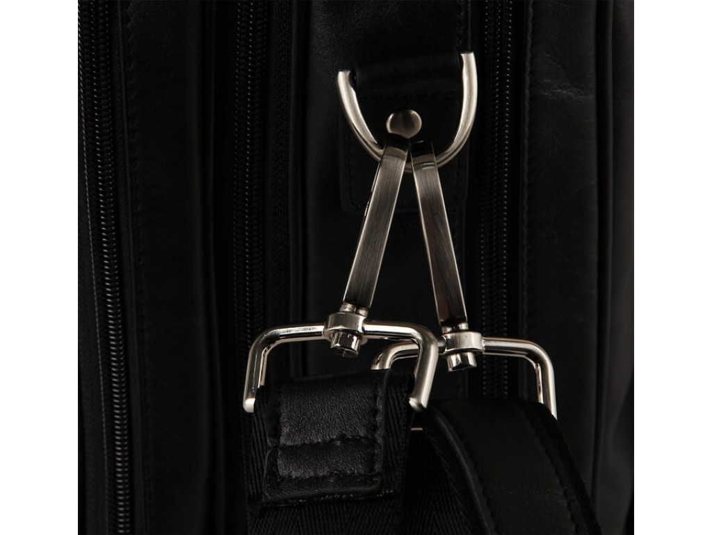Многофункциональная сумка-портфель мужская кожаная на три отделения Jasper&Maine 7289A - Royalbag