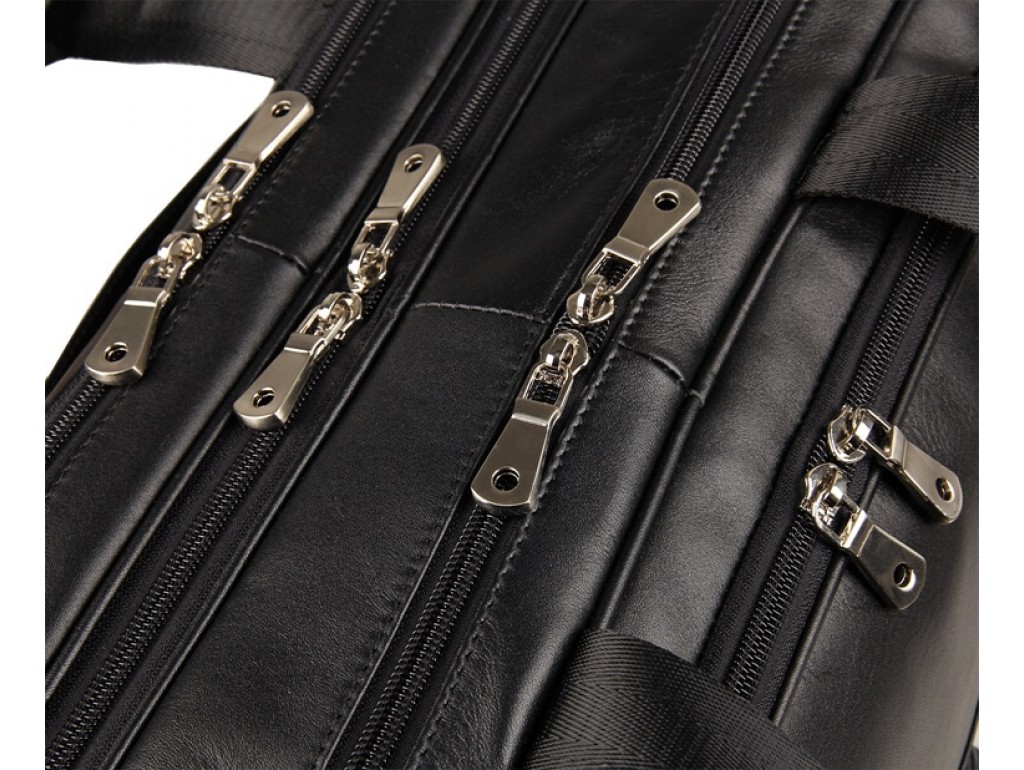 Многофункциональная сумка-портфель мужская кожаная на три отделения Jasper&Maine 7289A - Royalbag