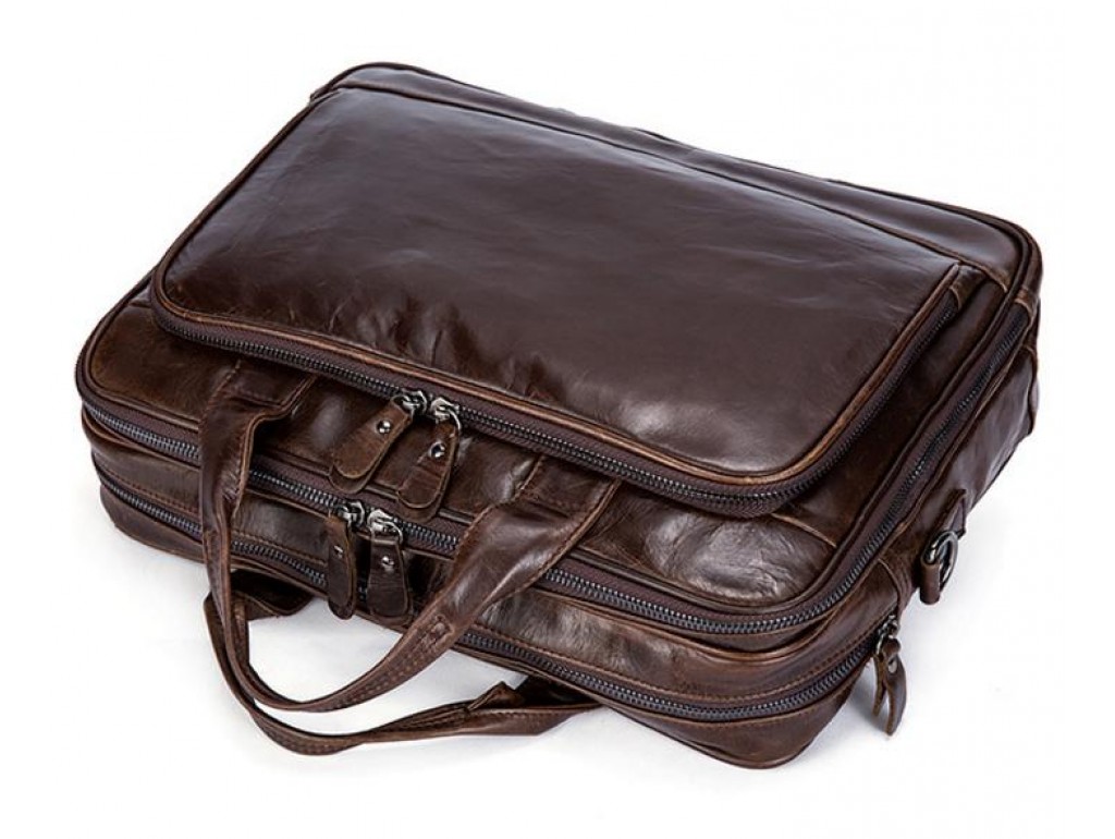 Чоловіча шкіряна сумка для документів і ноутбука Jasper&Maine 7005Q - Royalbag