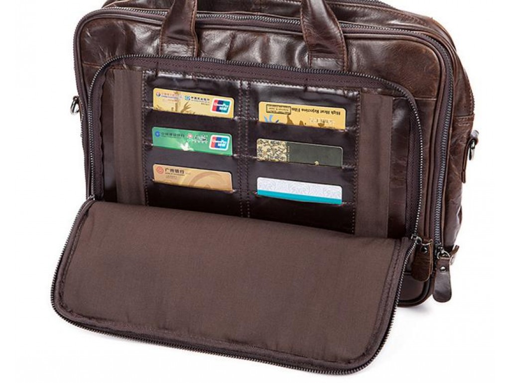 Чоловіча шкіряна сумка для документів і ноутбука Jasper&Maine 7005Q - Royalbag