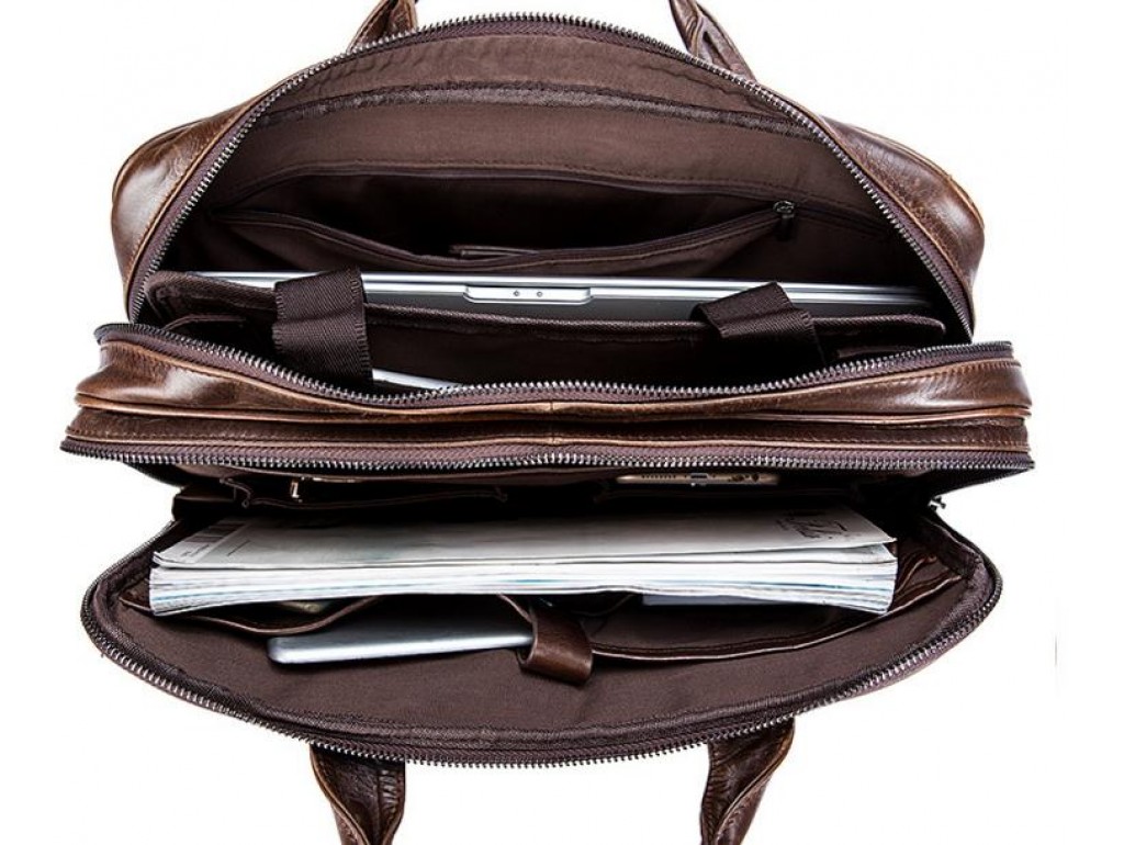 Мужская кожаная сумка для документов и ноутбука Jasper&Maine 7005Q - Royalbag