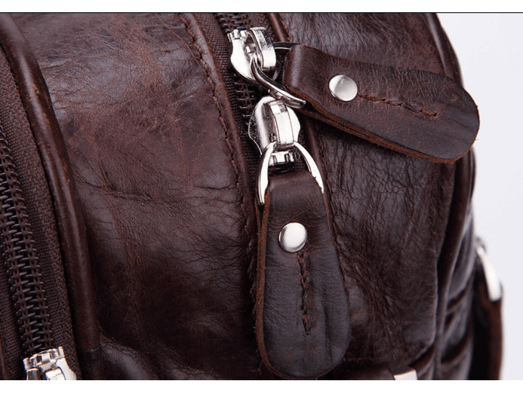 Чоловіча шкіряна сумка для подорожей діагональ ноута 17 дюймів Jasper&Maine 7319C - Royalbag