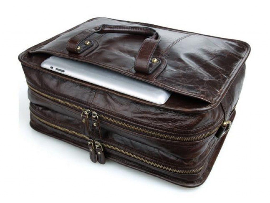 Практичная деловая сумка для мужчины из натуральной кожи Tiding Bag 7345Q - Royalbag