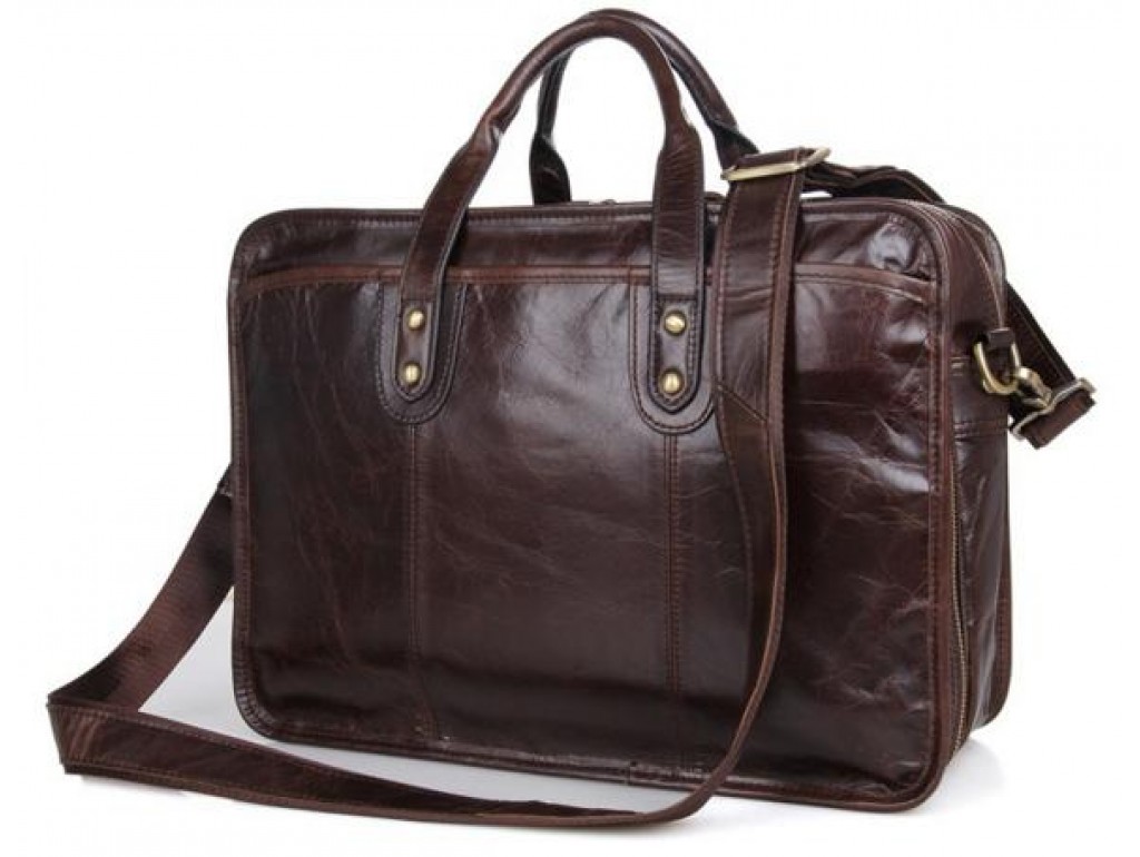 Практична ділова сумка для чоловіка з натуральної шкіри Tiding Bag 7345Q - Royalbag Фото 1