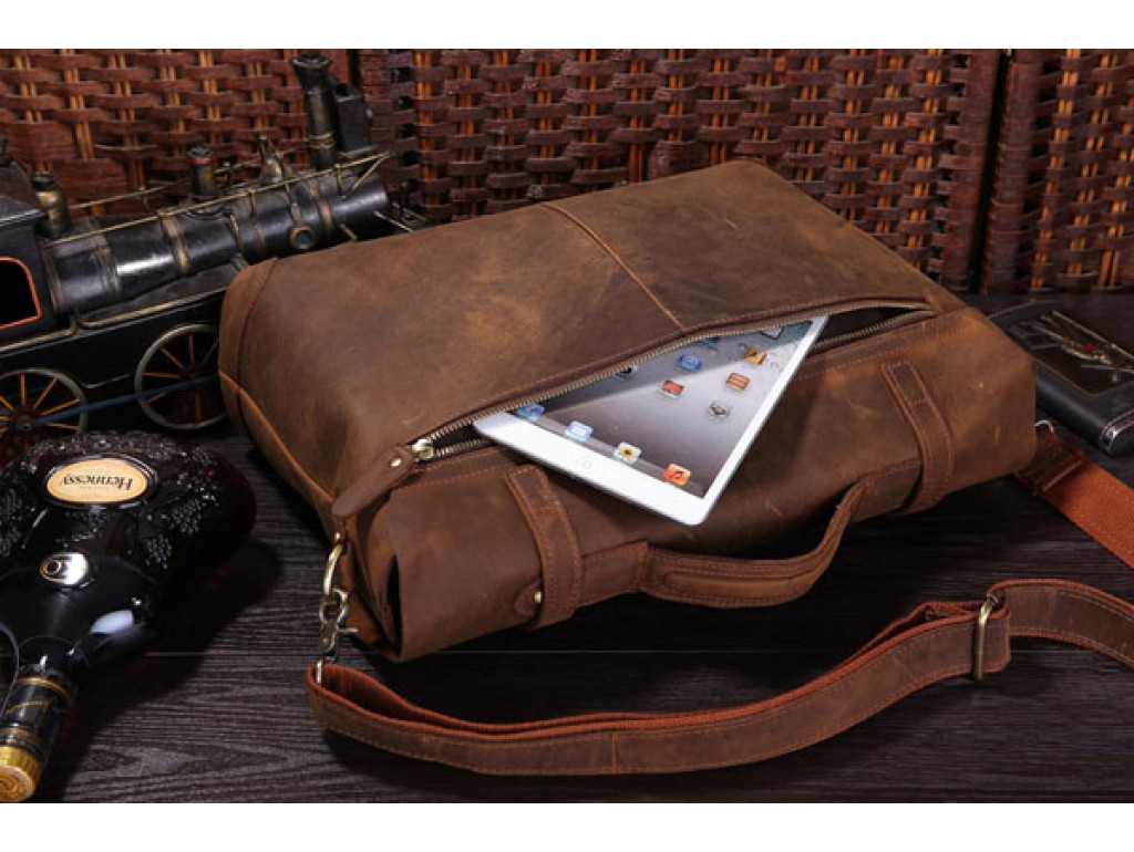 Мужской кожаный портфель TIDING BAG 7082R - Royalbag