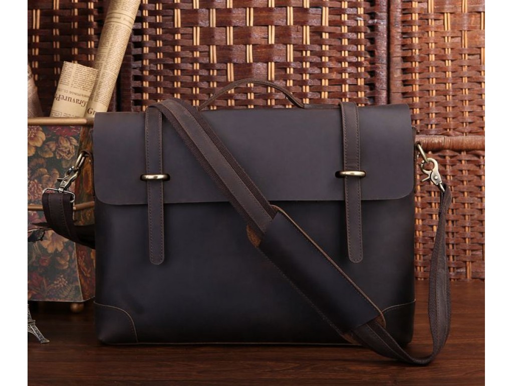 Мужской кожаный портфель TIDING BAG 7082R-1 - Royalbag