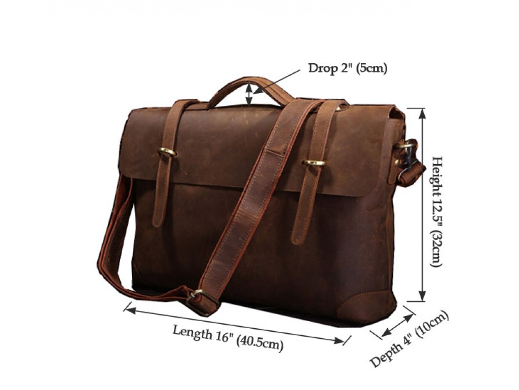 Мужской кожаный портфель TIDING BAG 7082R - Royalbag