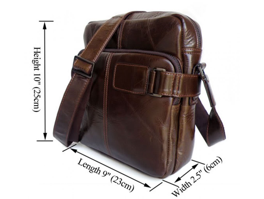 Мужская сумка-мессенджер из натуральной кожи Tiding Bag 6012 - Royalbag