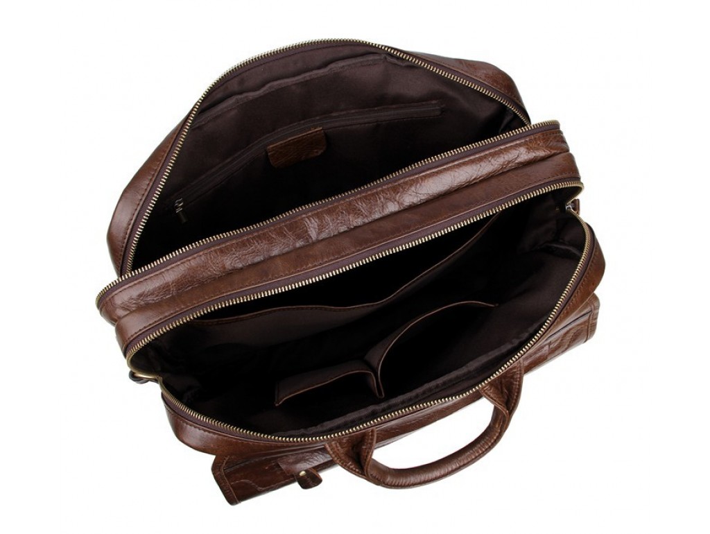 Вместительная мужская кожаная сумка под ноутбук Tiding Bag 7085C - Royalbag