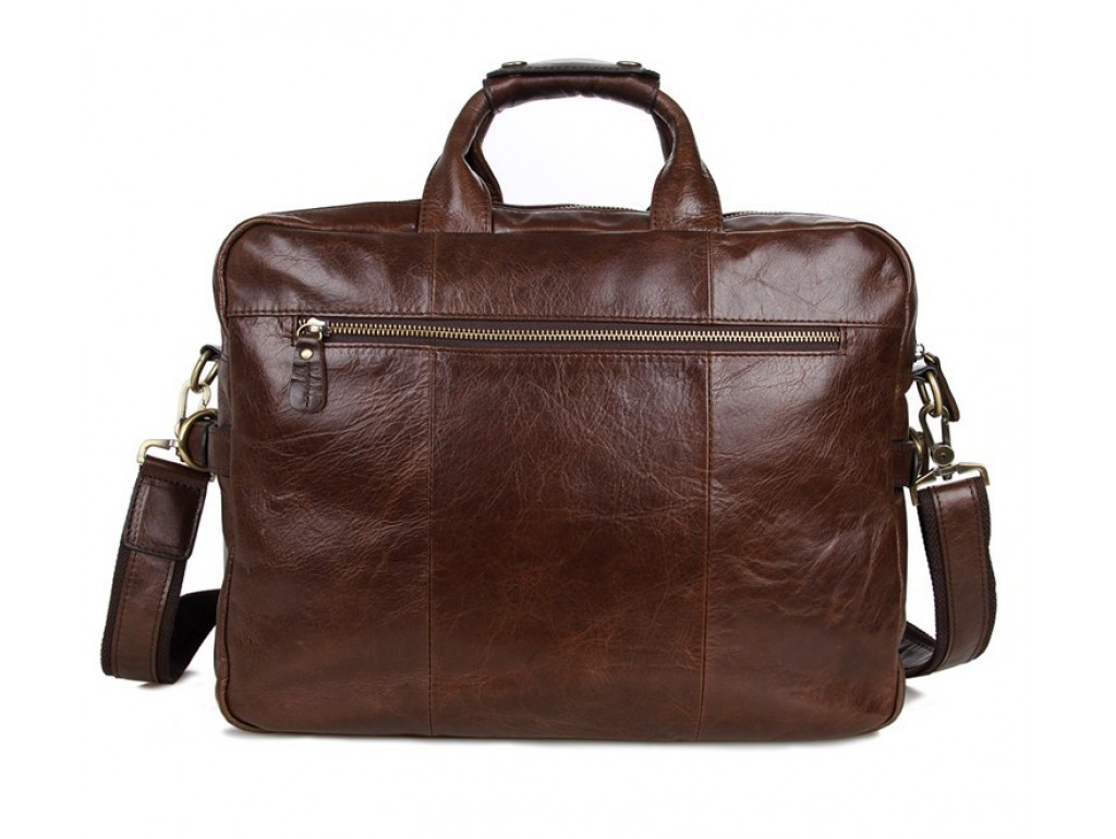 Містка чоловіча шкіряна сумка під ноутбук Tiding Bag 7085C - Royalbag