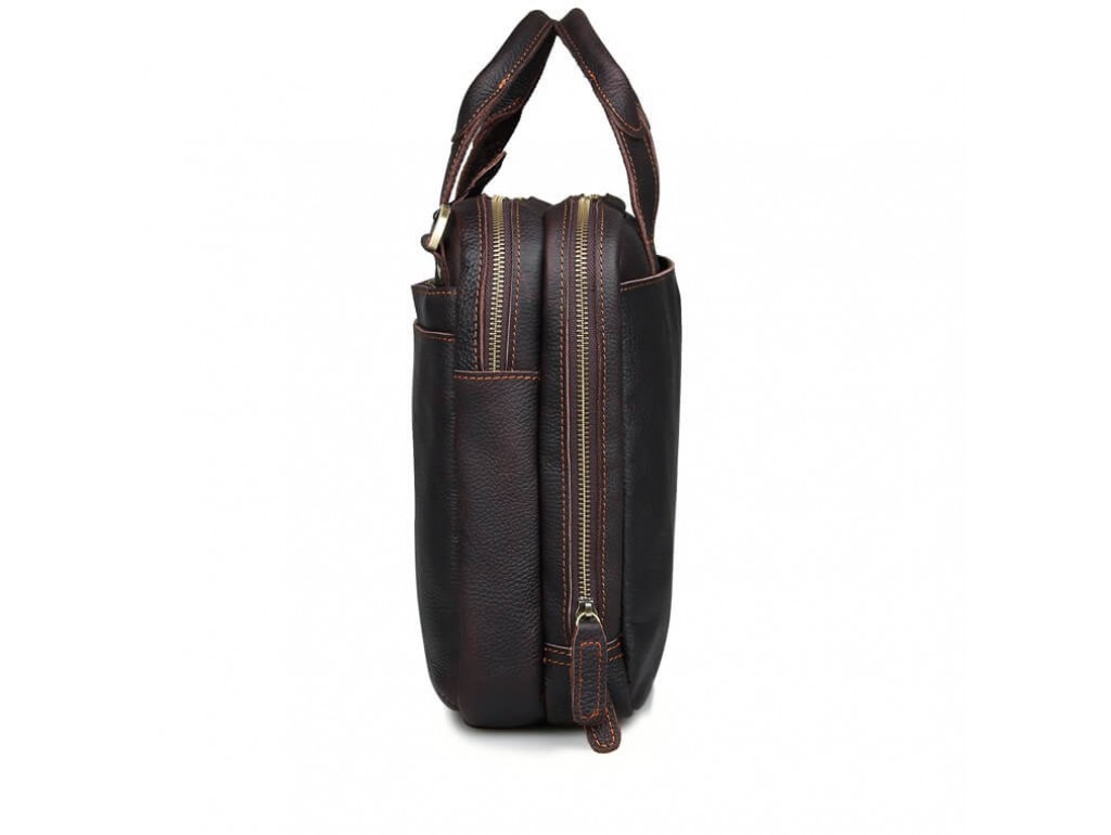 Стильная деловая мужская кожаная сумка для ноутбука и документов Tiding Bag 7092Q - Royalbag