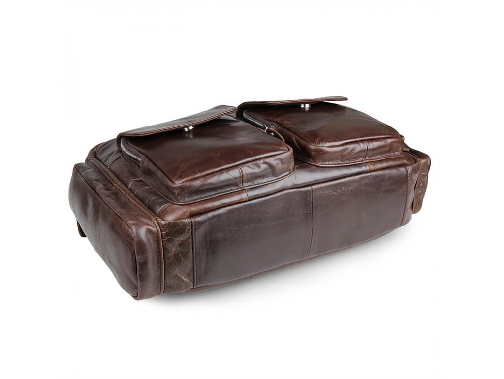 Вместительная мужская кожаная сумка под ноутбук для командировок Tiding Bag 7219C - Royalbag