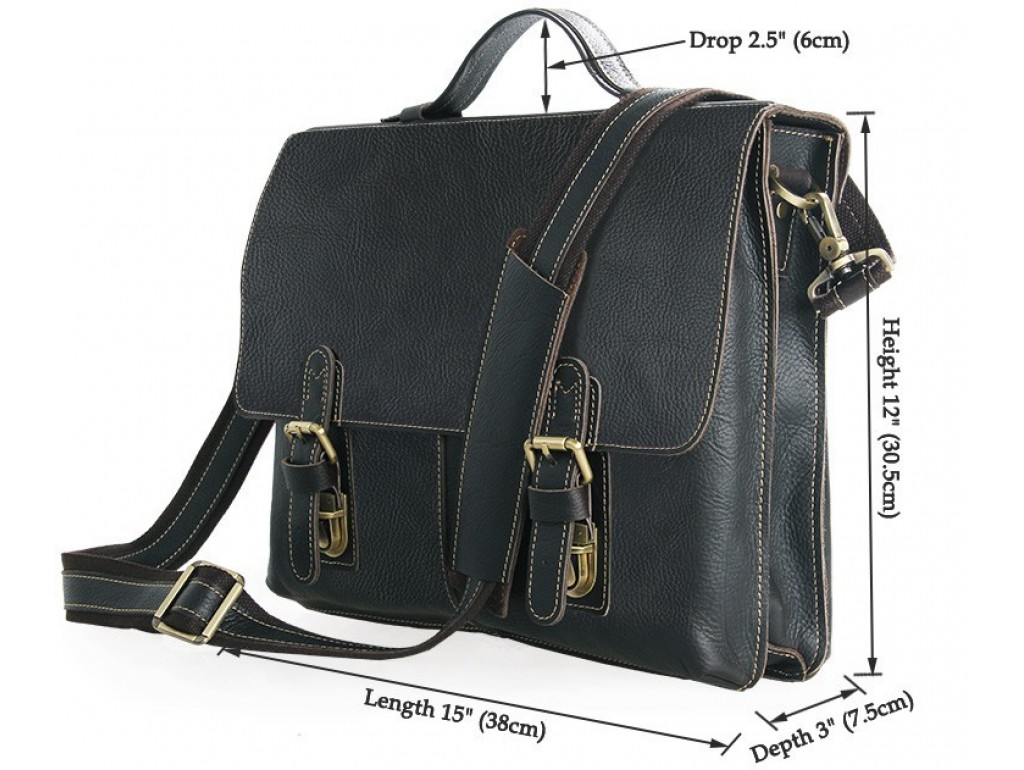Мужской кожаный портфель для ноутбука TIDING BAG 7090A - Royalbag