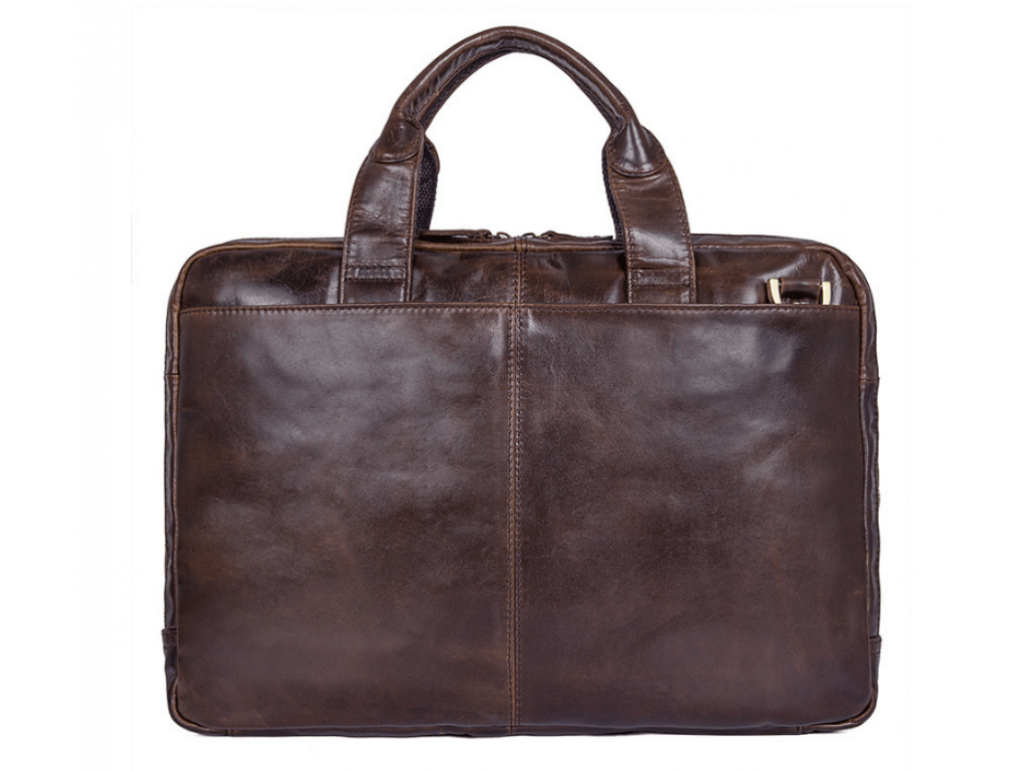 Винтажная мужская кожаная сумка для документов и ноутбука Tiding Bag 7092-3C - Royalbag