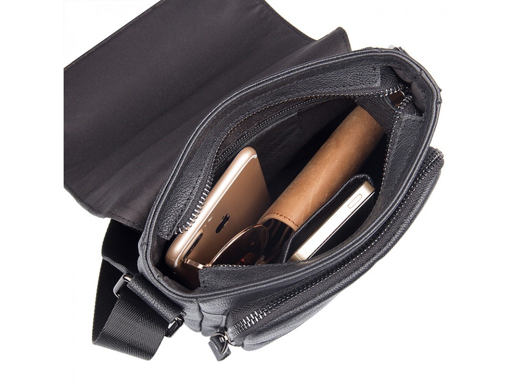 Мужская кожаная сумка с клапаном через плечо Tiding Bag 9811A - Royalbag