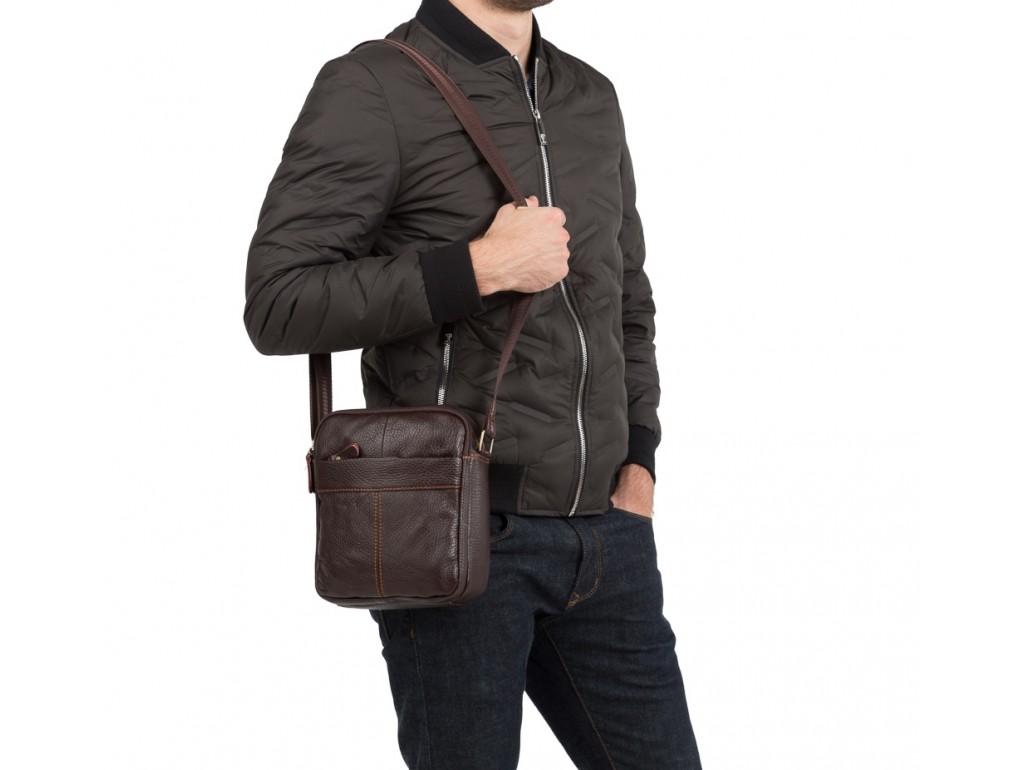 Чоловіча шкіряна сумка через плече маленька Tiding Bag M38-1025C - Royalbag