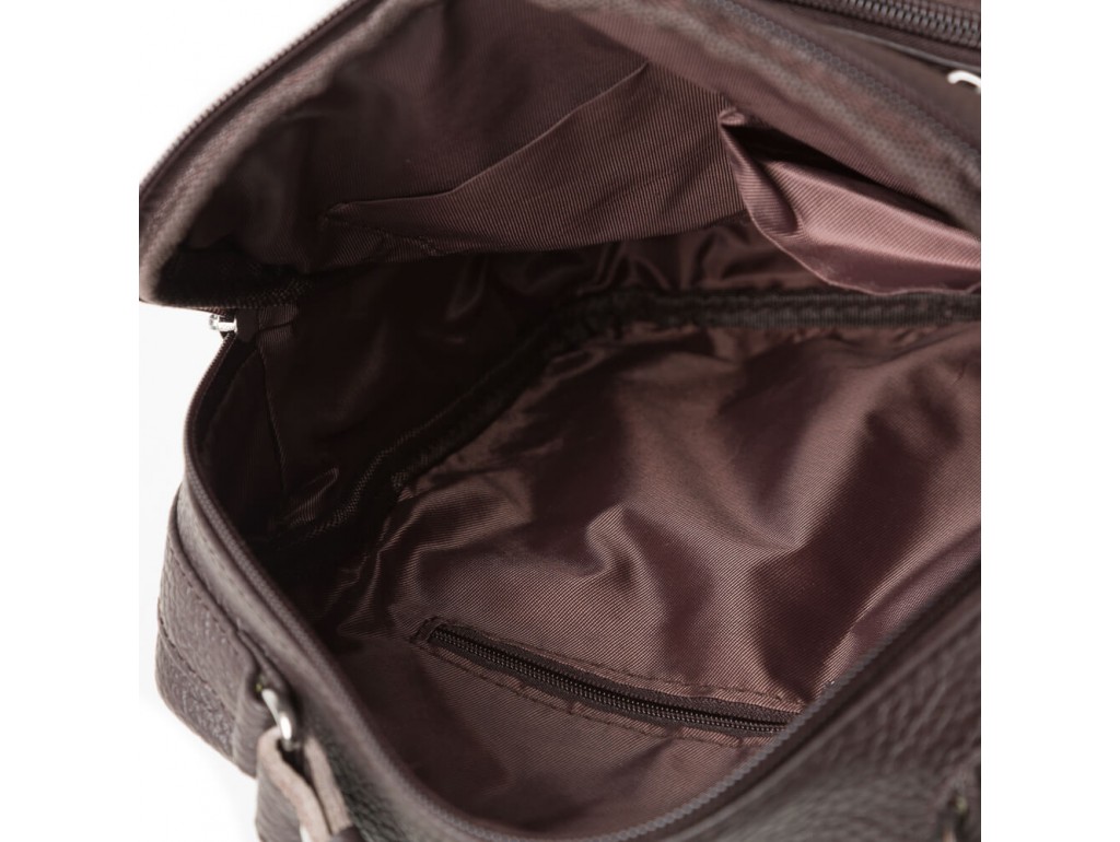 Мужской кожаный мессенджер через плечо коричневый Tiding Bag M38-5112C - Royalbag