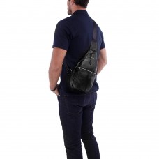 Мужской кожаный рюкзак на одну шлейку Tiding Bag M38-8151A - Royalbag
