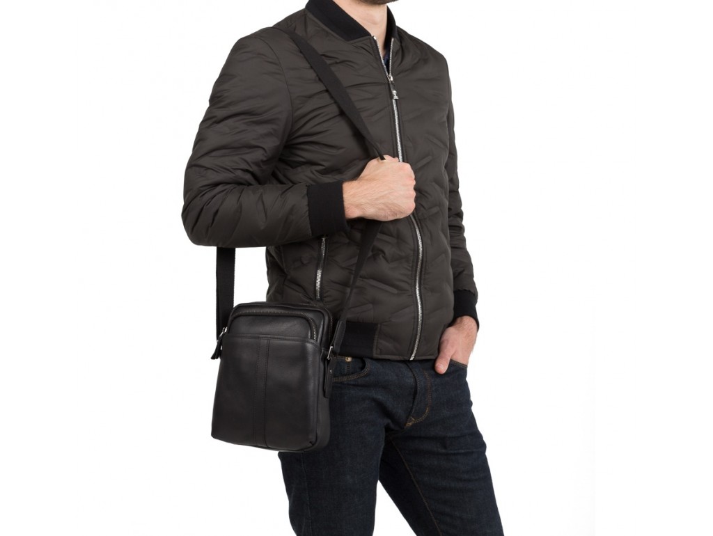 Чоловіча сумка-месенджер через плече натуральна шкіра Tiding Bag M47-21109-1A - Royalbag