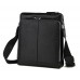 Деловая классическая мужская сумка через плечо черная кожа Tiding Bag M664-1A - Royalbag Фото 6