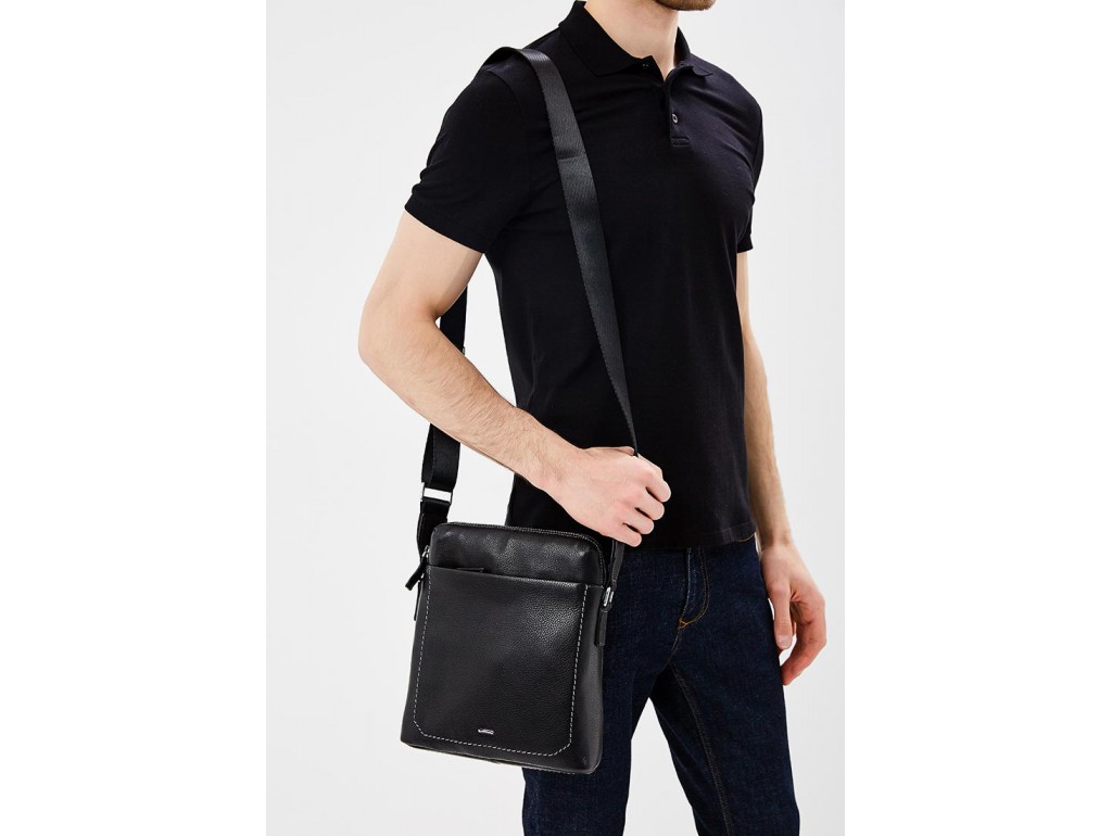Классическая мужская сумка через плечо натуральная кожа Tiding Bag NM17-9069-2A - Royalbag